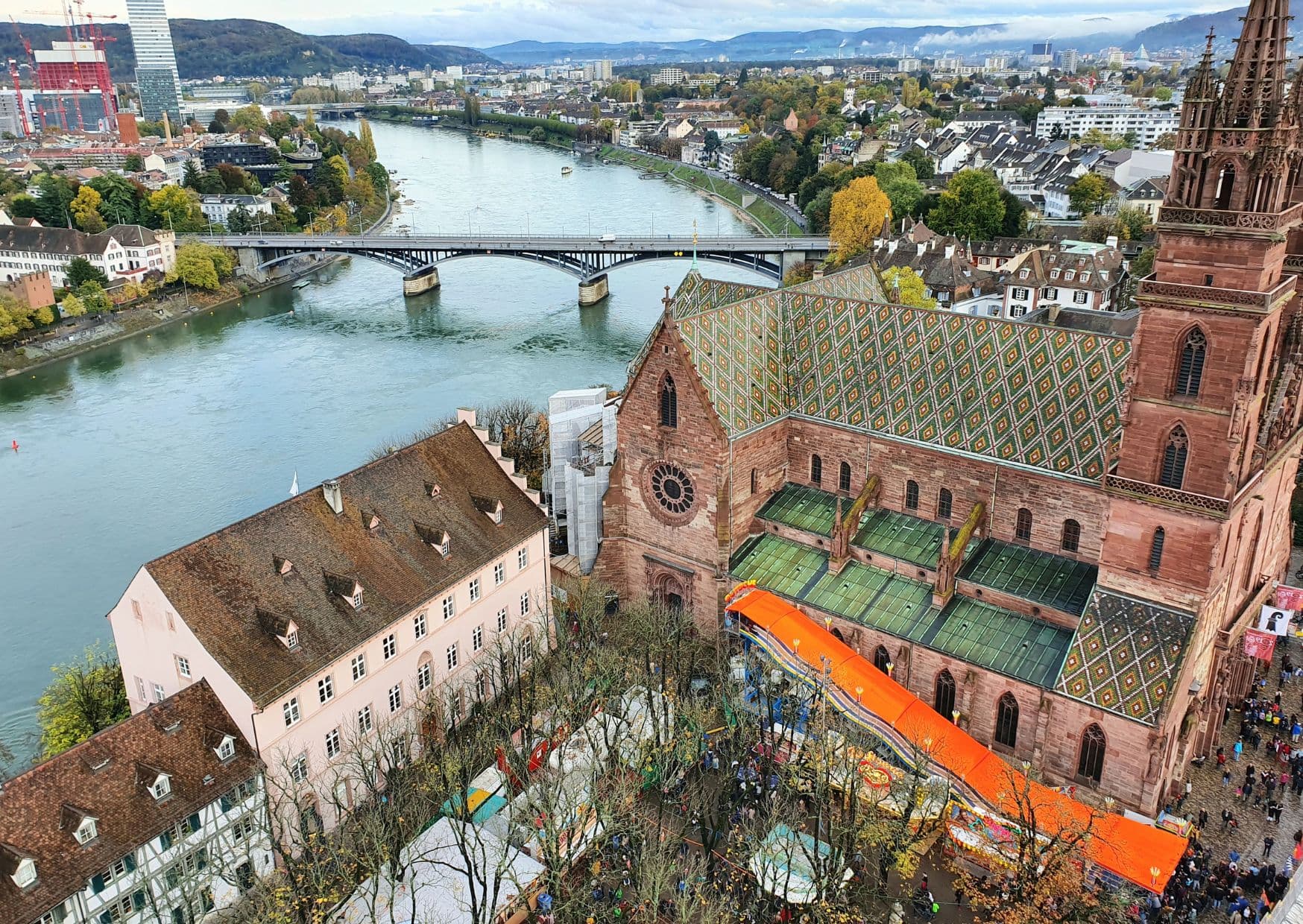 Basel with Rhine river